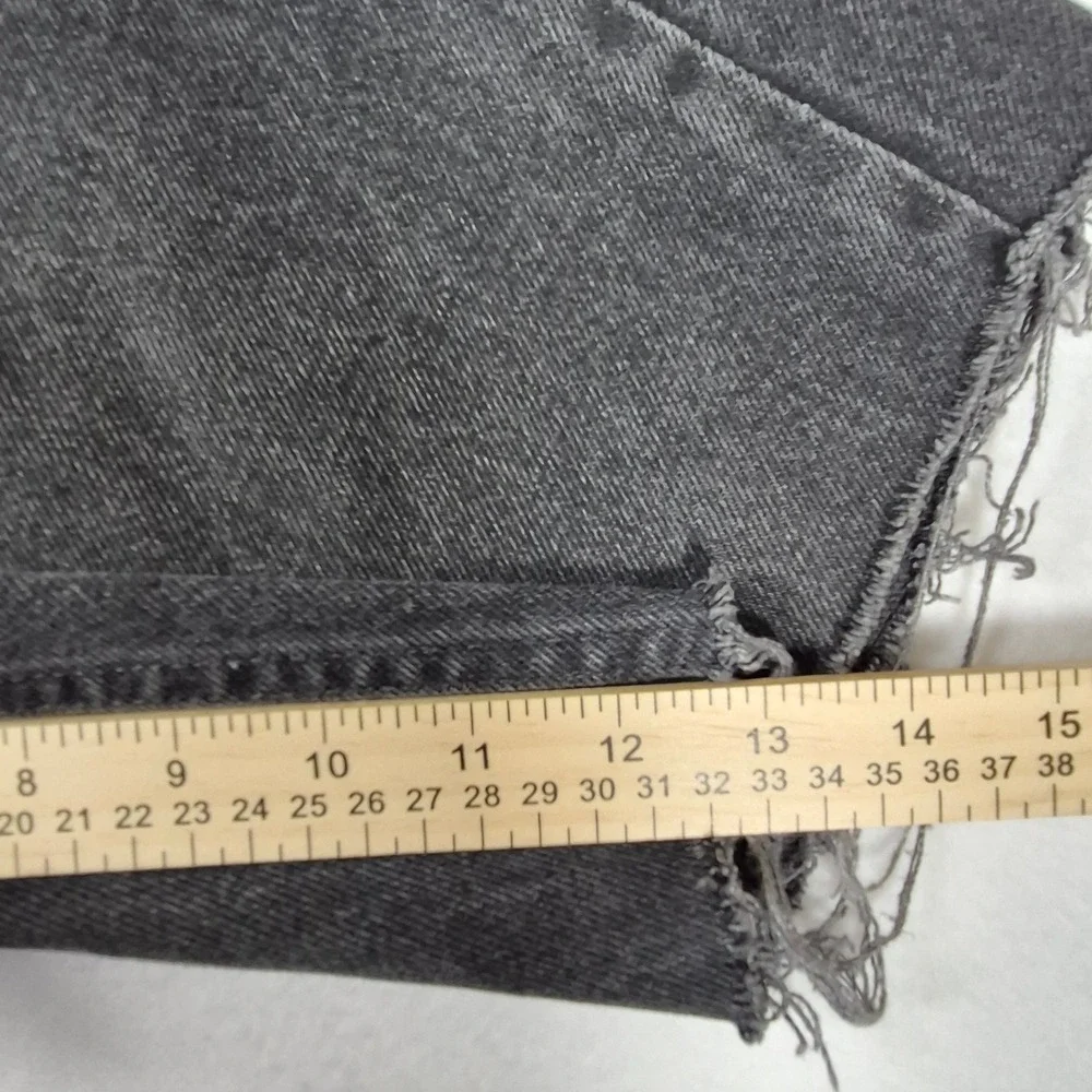 VTG Levi's 550 Denim Shorts Mens 38 Black Orange Tab Cut Off USA Made Distressed